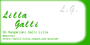 lilla galli business card